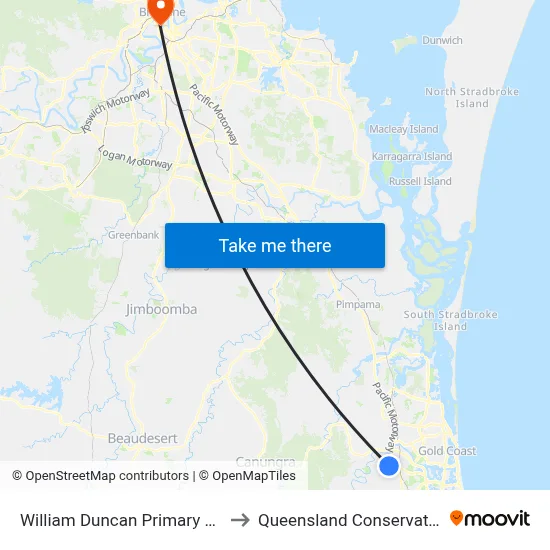William Duncan Primary School to Queensland Conservatorium map