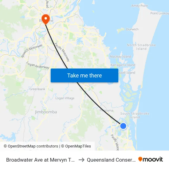Broadwater Ave at Mervyn Thomas Drive to Queensland Conservatorium map
