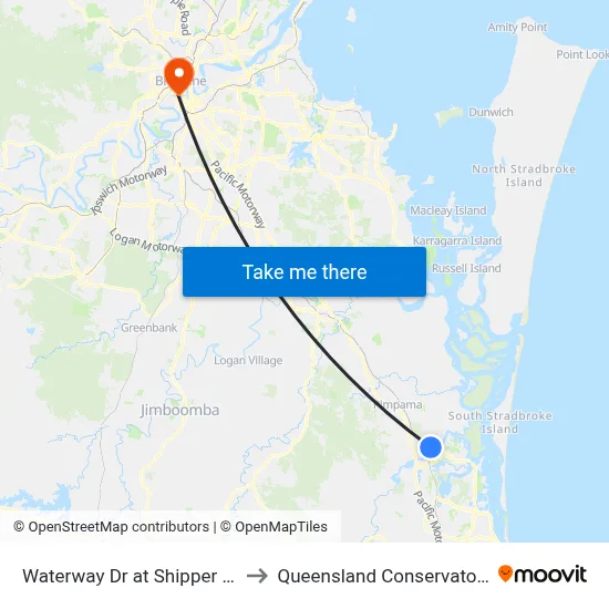 Waterway Dr at Shipper Drive to Queensland Conservatorium map