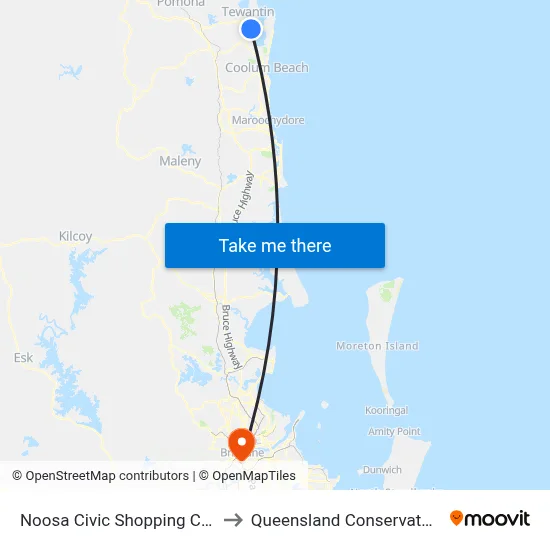 Noosa Civic Shopping Centre to Queensland Conservatorium map