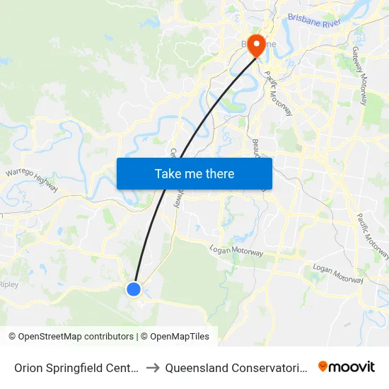 Orion Springfield Central to Queensland Conservatorium map