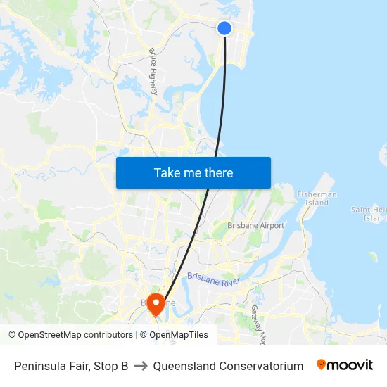 Peninsula Fair, Stop B to Queensland Conservatorium map