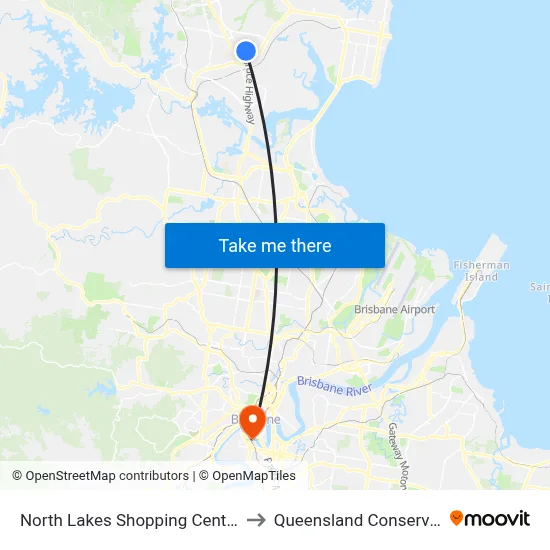 North Lakes Shopping Centre, Stop A to Queensland Conservatorium map