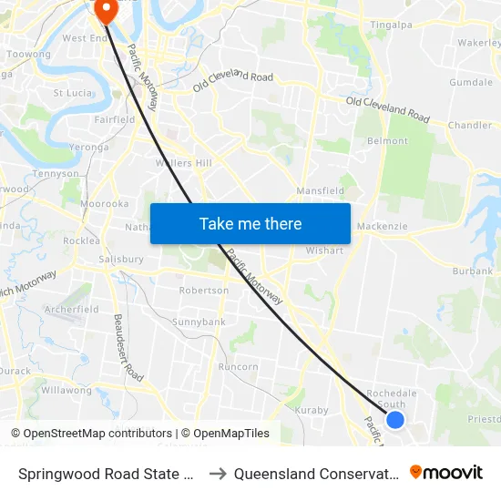 Springwood Road State School to Queensland Conservatorium map