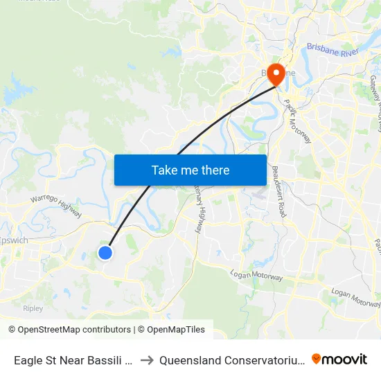 Eagle St Near Bassili Dr to Queensland Conservatorium map