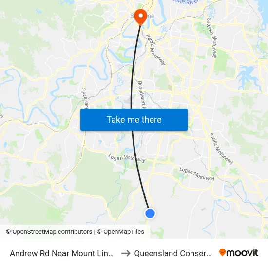 Andrew Rd Near Mount Lindesay Hwy to Queensland Conservatorium map