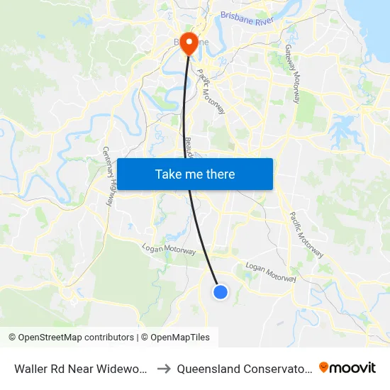 Waller Rd Near Widewood Ct to Queensland Conservatorium map