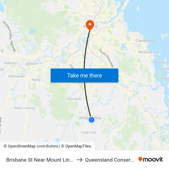 Brisbane St Near Mount Lindesay Hwy to Queensland Conservatorium map