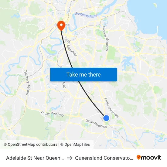 Adelaide St Near Queens Rd to Queensland Conservatorium map