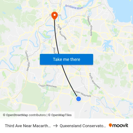 Third Ave Near Macarthy Rd to Queensland Conservatorium map