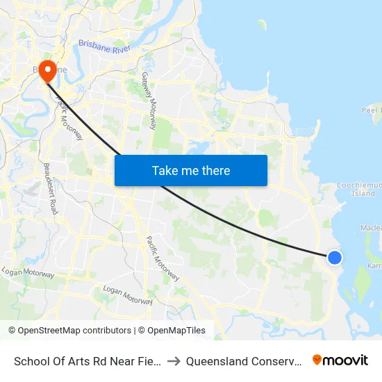 School Of Arts Rd Near Fielding Rd to Queensland Conservatorium map