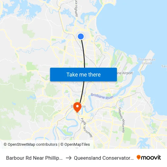 Barbour Rd Near Phillips St to Queensland Conservatorium map