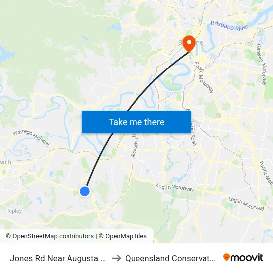Jones Rd Near Augusta Pkwy to Queensland Conservatorium map