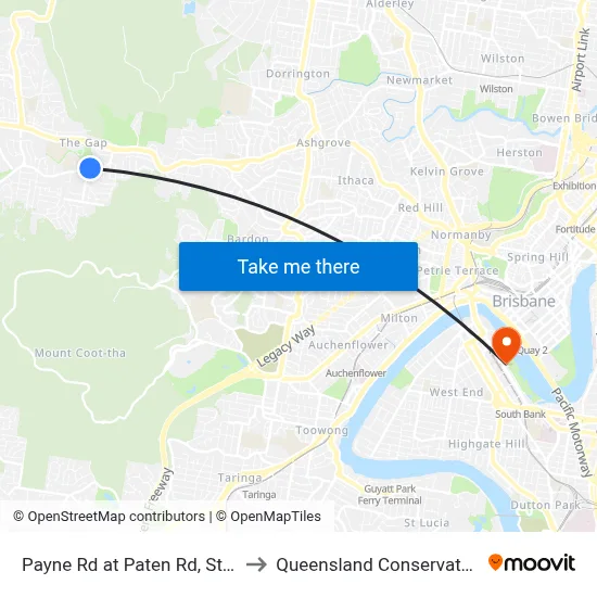 Payne Rd at Paten Rd, Stop 33 to Queensland Conservatorium map