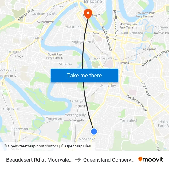 Beaudesert Rd at Moorvale, Stop 32 to Queensland Conservatorium map