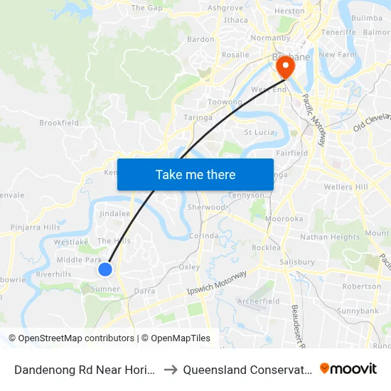 Dandenong Rd Near Horizon Dr to Queensland Conservatorium map