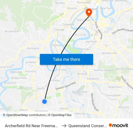 Archerfield Rd Near Freeman Rd, Stop 71 to Queensland Conservatorium map
