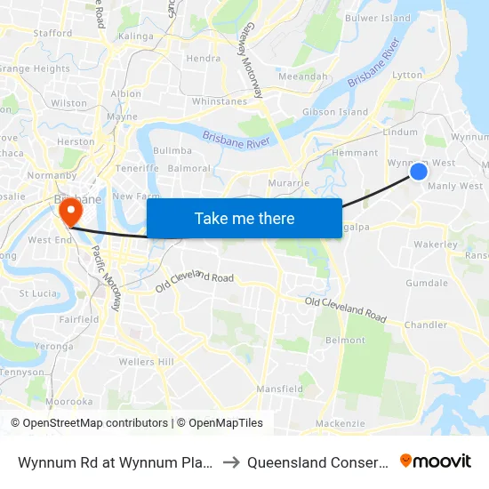 Wynnum Rd at Wynnum Plaza, Stop 58 to Queensland Conservatorium map
