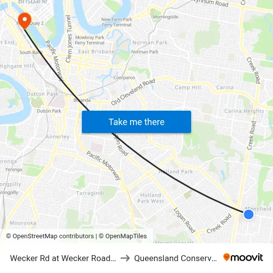 Wecker Rd at Wecker Road, Stop 62 to Queensland Conservatorium map