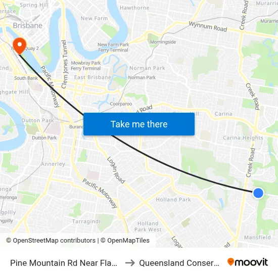 Pine Mountain Rd Near Flame Tree Cr to Queensland Conservatorium map