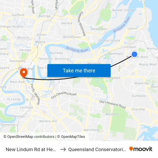 New Lindum Rd at Health to Queensland Conservatorium map