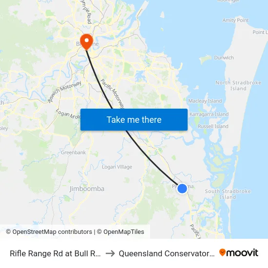 Rifle Range Rd at Bull Road to Queensland Conservatorium map