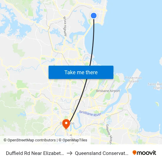 Duffield Rd Near Elizabeth Ave to Queensland Conservatorium map