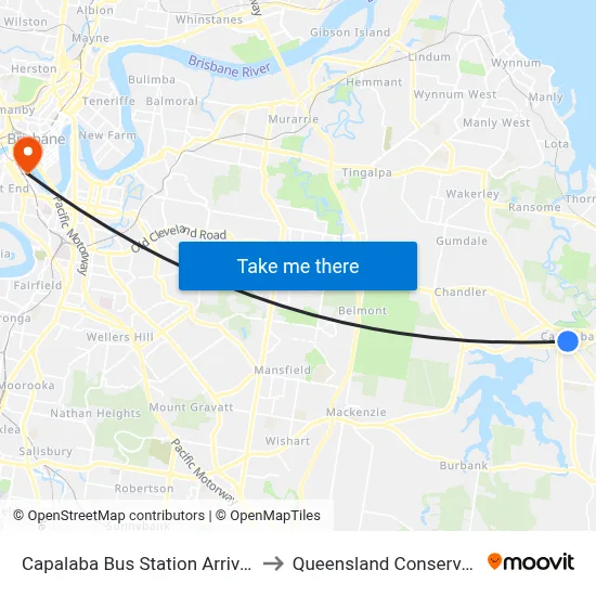 Capalaba Bus Station Arrival Stop 2 to Queensland Conservatorium map