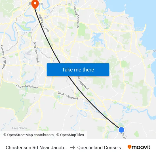 Christensen Rd Near Jacobs Well Rd to Queensland Conservatorium map