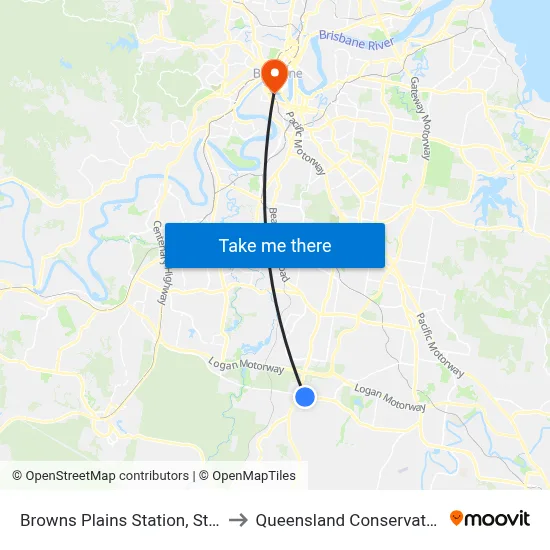Browns Plains Station, Stop 1a to Queensland Conservatorium map