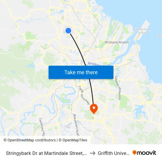 Stringybark Dr at Martindale Street, Stop 47 to Griffith University map