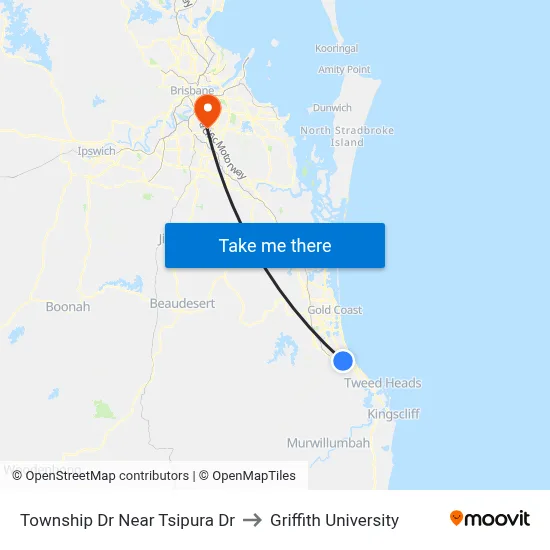 Township Dr Near Tsipura Dr to Griffith University map
