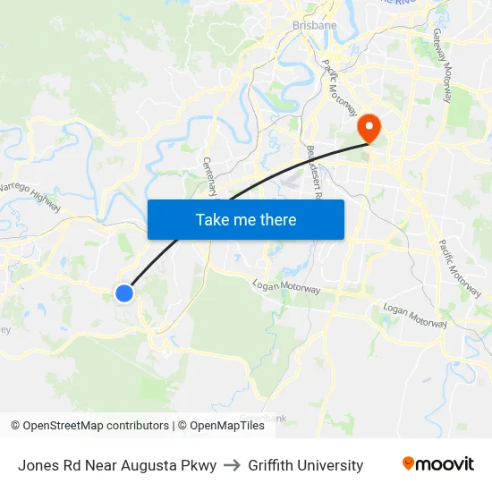 Jones Rd Near Augusta Pkwy to Griffith University map