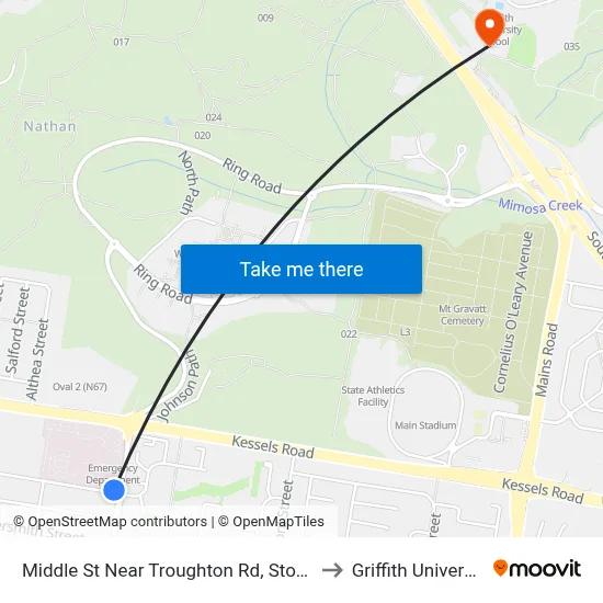 Middle St Near Troughton Rd, Stop 54 to Griffith University map