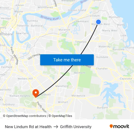 New Lindum Rd at Health to Griffith University map