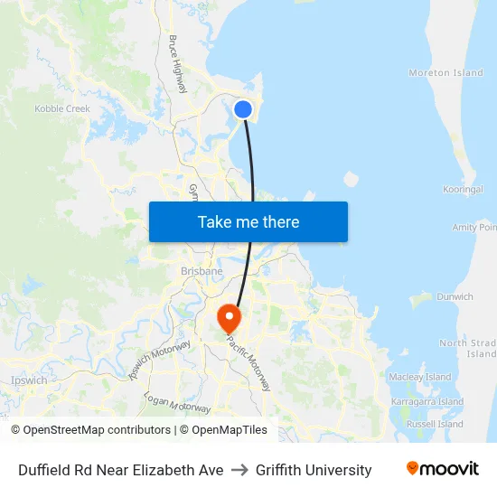 Duffield Rd Near Elizabeth Ave to Griffith University map