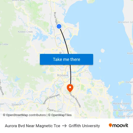 Aurora Bvd Near Magnetic Tce to Griffith University map