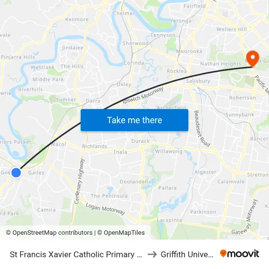 St Francis Xavier Catholic Primary School to Griffith University map