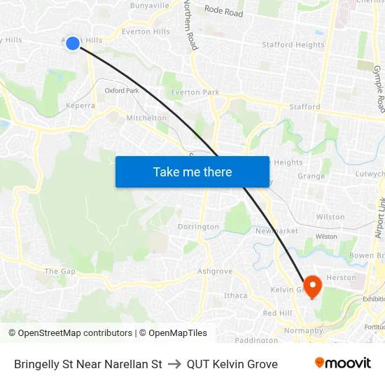 Bringelly St Near Narellan St to QUT Kelvin Grove map