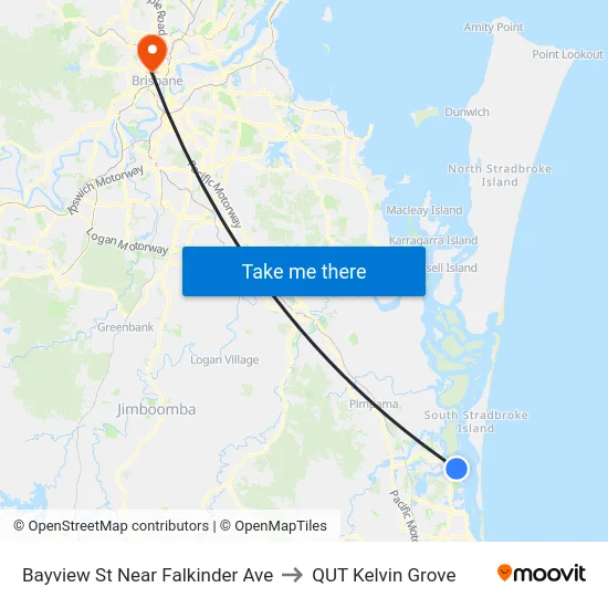 Bayview St Near Falkinder Ave to QUT Kelvin Grove map