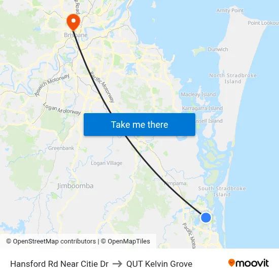 Hansford Rd Near Citie Dr to QUT Kelvin Grove map