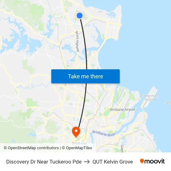 Discovery Dr Near Tuckeroo Pde to QUT Kelvin Grove map