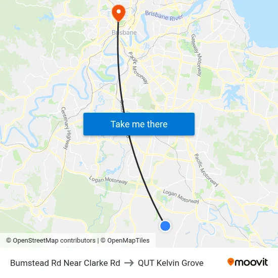 Bumstead Rd Near Clarke Rd to QUT Kelvin Grove map