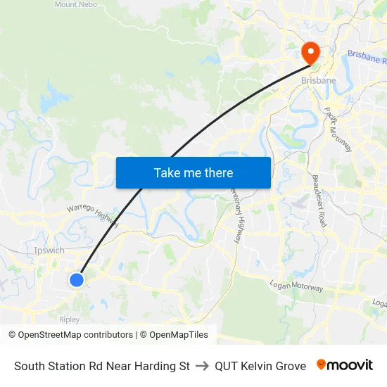 South Station Rd Near Harding St to QUT Kelvin Grove map