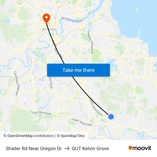 Shailer Rd Near Oregon Dr to QUT Kelvin Grove map