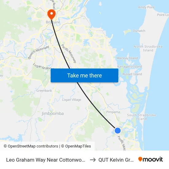 Leo Graham Way Near Cottonwood Pl to QUT Kelvin Grove map