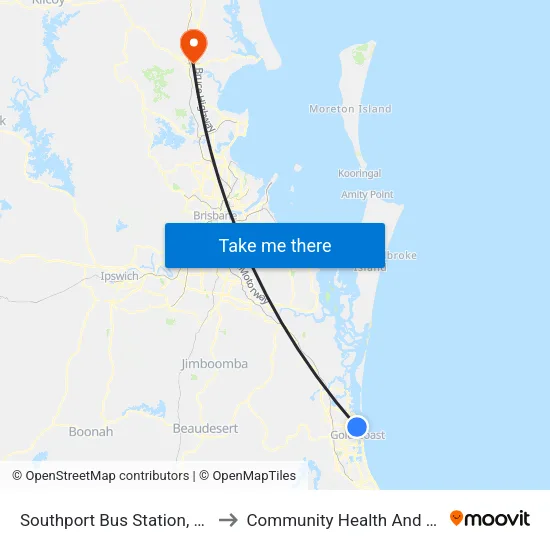 Southport Bus Station, Stop B to Community Health And Dental map