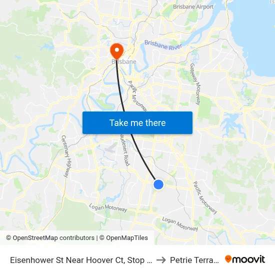 Eisenhower St Near Hoover Ct, Stop 88 to Petrie Terrace map