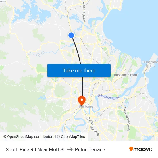 South Pine Rd Near Mott St to Petrie Terrace map