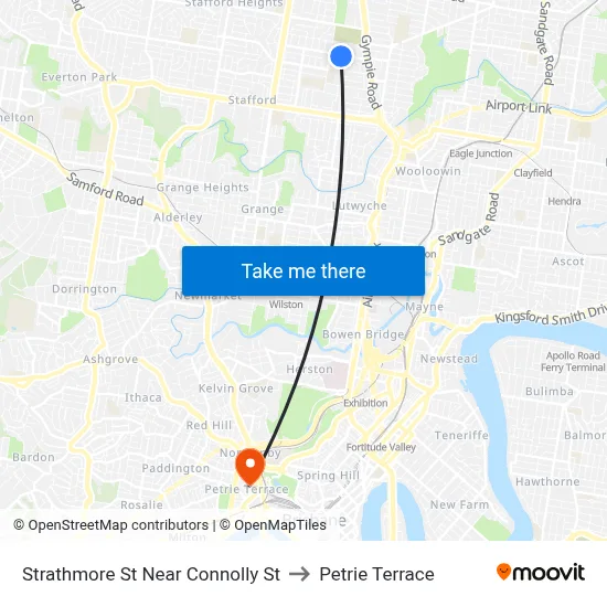Strathmore St Near Connolly St to Petrie Terrace map